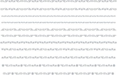 Gotik stil çizgisi ayarlandı. Gümüş stili.