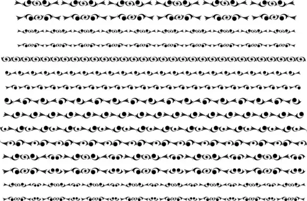 Gotik stil çizgisi ayarlandı. Lüks dekoratif satır seti.