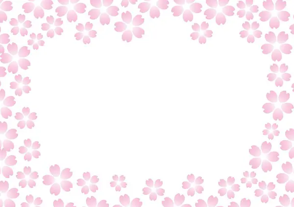 Kirschblütenrahmen Tapete Kirschbaum Voller Blüte — Stockvektor