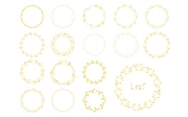 Yeşillik çerçeveler. Altın.