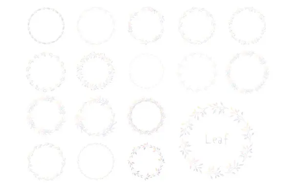 Dairesel yapraklar ve çiçekler. (Gökkuşağı kademe, pastel kademe.)