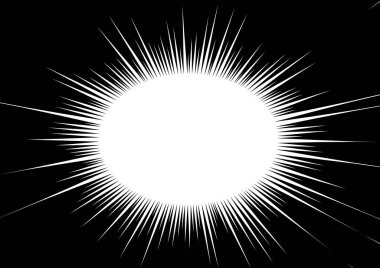 Konsantrasyon çizgileri, radyasyon arkaplanı, çerçeveler.