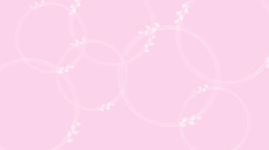 Dairesel yaprakların animasyonu. Arkaplan.