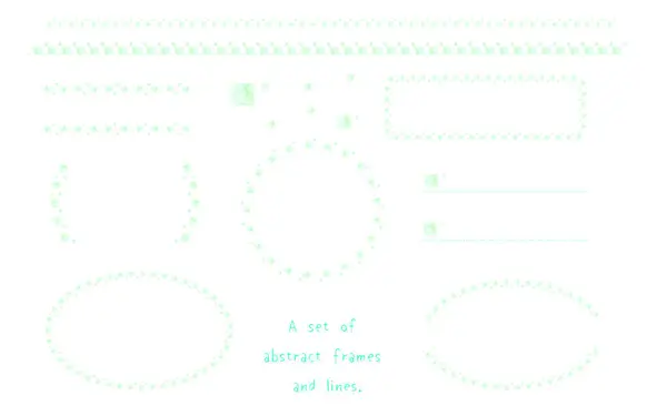  Geometrik soyut çerçeve ve çizgi seti.