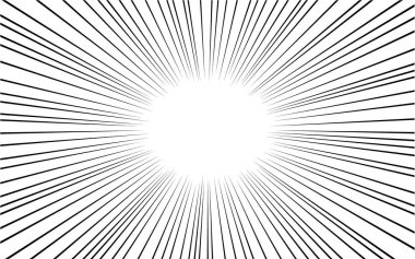 Konsantrasyon hatları. Çizgi romanlarda kullanılan bir efekt çizgisi..