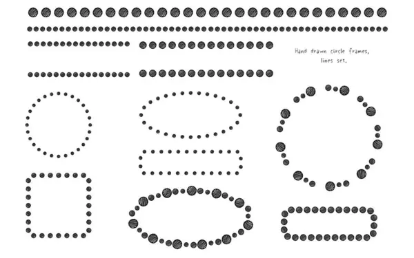 El çizimi daire çizgisi, çerçeve hazır. Tek Renkli.