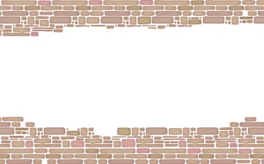 Çeşitli şekillerde tuğla duvar kağıtları, çerçeveler ve arka planlar. Kusursuz değil..