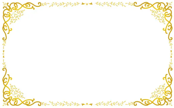 Altın rengi elle boyanmış dekoratif çerçeve..