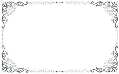 Gümüş renkte elle boyanmış dekoratif çerçeve.