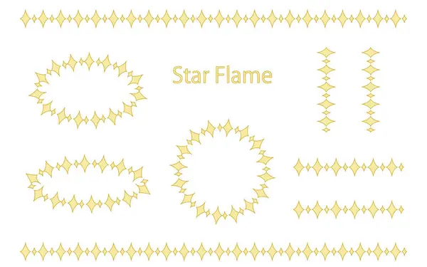 Yıldız motifi ile çizgi ve çerçeve ayarlandı.