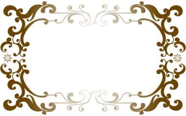 El boyası dekoratif çerçeve bakır gradyan.