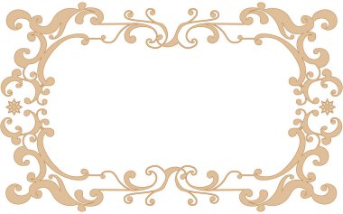 Bakır renkli elle boyanmış dekoratif çerçeve.