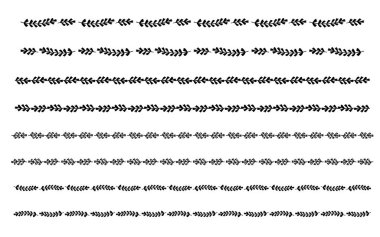 El yapımı monokrom yaprak çizgileri..