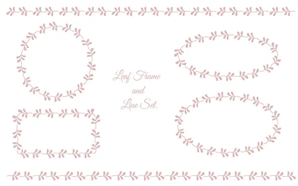 Sepya tonlu yaprak çerçeve ve çizgi ayarlandı.