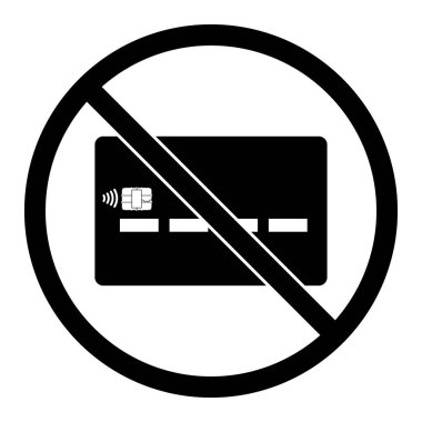 Kredi kartı simgesi yok, vektör illüstrasyonu