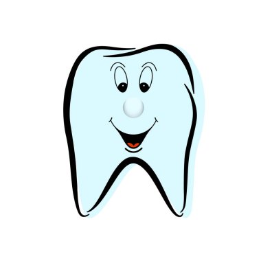 Diş bir çizgi, diş sürekli çizgi, vektör çizimi.