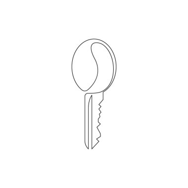 Anahtar bir satır. Vektör çizimi. Başarı kavramı.