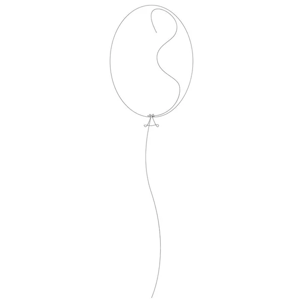 可充气球一直线 矢量绘图 — 图库矢量图片