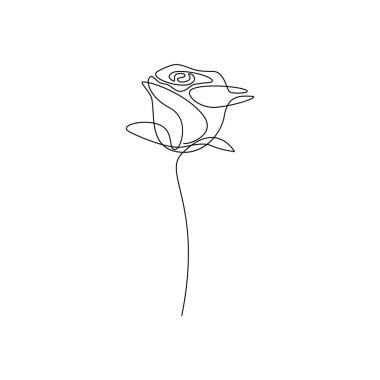 Bir satır yükseldi. Vektör çizimi.