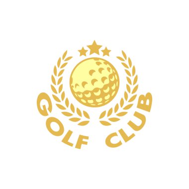 Golf topu. Beyaz arkaplanda vektör çizimi.