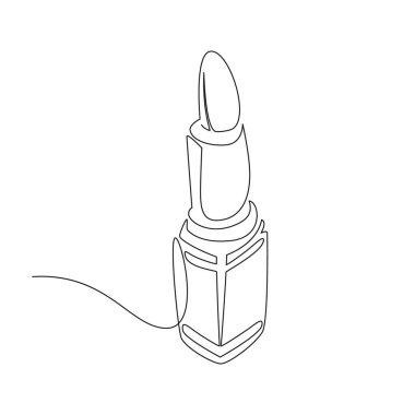 Bir çizgi ruj. Vektör çizimi.