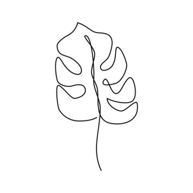 Canavar çiçeği bir satır. Vektör çizimi.