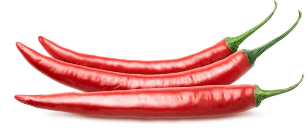 Isolierte Paprika Bündel Roter Paprika Isoliert Auf Weißem Hintergrund Mit — Stockfoto