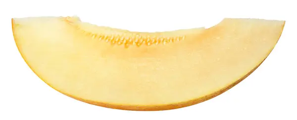 Odizolowany Melon Kawałek Owoców Melona Wyizolowany Białym Tle Ścieżką Wycinania — Zdjęcie stockowe