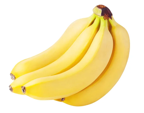 Banda Bananów Wyizolowanych Białym — Zdjęcie stockowe