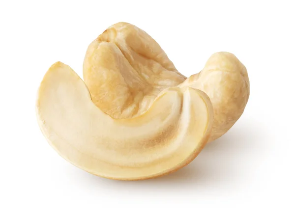 Isolated Roasted Cashew Nuts Whole Half Roasted Cashew Nuts Isolated — Stock Photo, Image