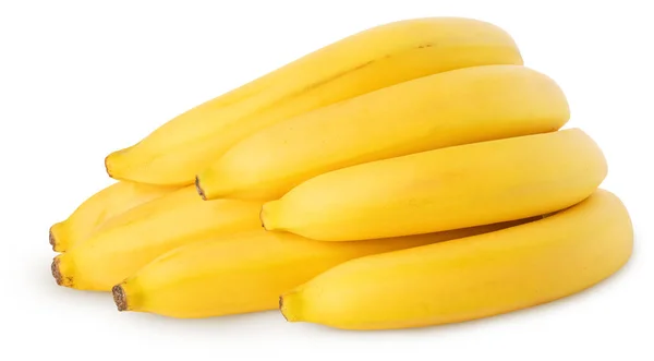 Isolerad Banan Bunch Bananer Isolerad Vit Bakgrund Med Klippning Väg — Stockfoto