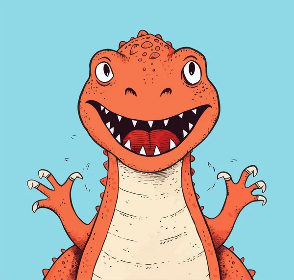 T-Rex dinozoru. karikatür dinozor çizimi