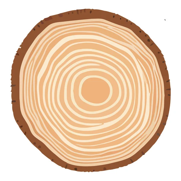 Tree Trunk Wood Ring Tree Trunk Cross Section Wood Slice — Stock Vector