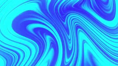 4k dikişsiz arka plan sıvı gradyanı soğuk tonlarda. Döngülü sıvı mavi ve koyu mavi duvar kağıdı