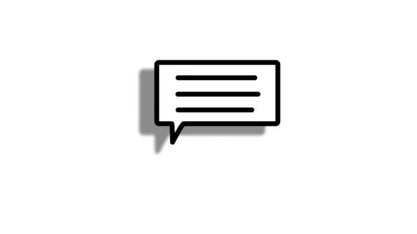 Leave Add Comment Text Button Mouse Click Animation Alpha Channel — Stock videók