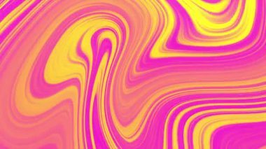  Looped fluid yellow light purple wallpaper. 4k seamless animated warm colored background liquid gradient.