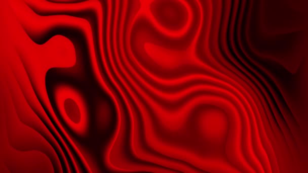 环状背景液态波梯度4K在潮流渐变的色彩组合 无缝生动的动画红色和黑色的动态背景 环状液体明亮的朱砂墙纸 — 图库视频影像