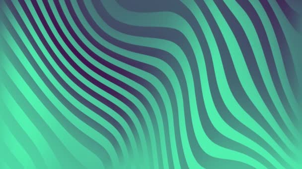 Seamless Looped Lines Wallpaper Video Abstract Design Teal Cyan Wavy — Stock video