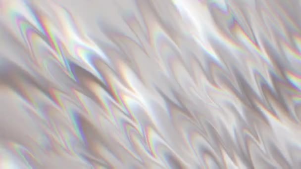 Seamless Bright Pearl Iridescent Fluid Background Looped Substance Pearl White — Stock Video