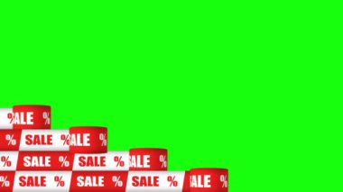 Kelime satışı reklamı, çapraz şeritler, krom anahtar arka plan. Ekonomi bütçesi Düşük fiyatlı promosyon 4k video