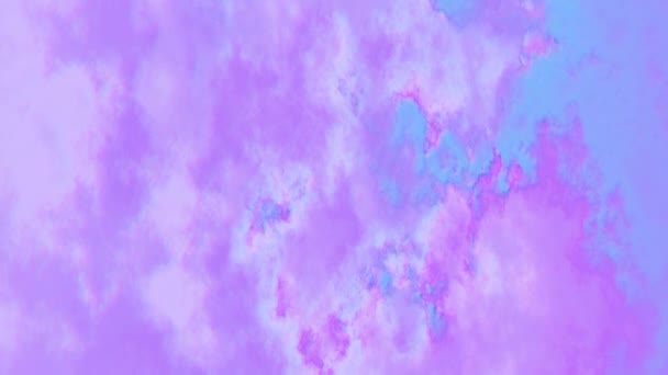Pętla Opalizująca Perłowy Holograficzny Morski Różowy Cyjan Purpurowy Tle Mgły — Wideo stockowe