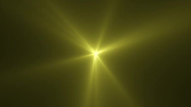 Looped Animation Acid Yellow Spot Lights Glow Rays Lights Optical — Stock Video