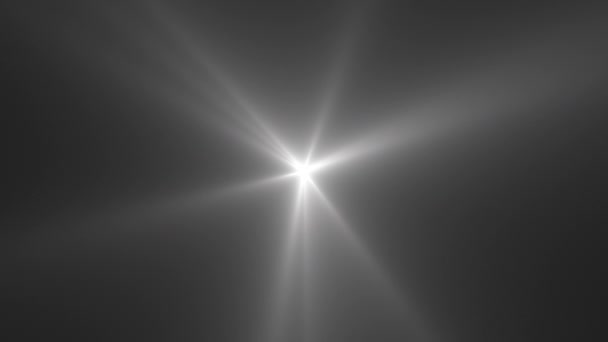 Циклическая Анимация Естественных Точечных Огней Светящиеся Лучи Света Оптические Линзы — стоковое видео