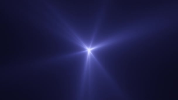 Animação Loop Azul Navy Spot Rays Brilhantes Raios Luzes Lente — Vídeo de Stock
