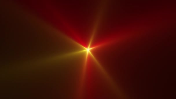 Animação Loop Vermelho Laranja Luzes Manchas Amarelas Luzes Raios Brilho — Vídeo de Stock