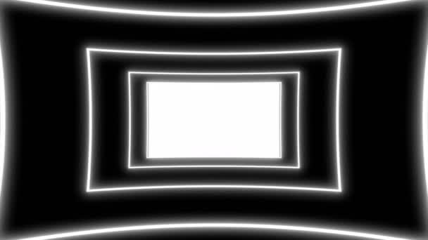 Geanimeerde Witte Neon Schermen Toekomstige Cyber Elektrische Abstracte Achtergrond Video — Stockvideo