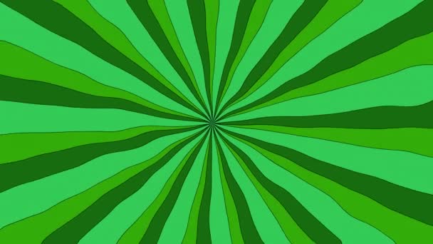 Multicolor Ondulado Verde Rayas Planas Bucle Abstracto Dibujos Animados Vigas — Vídeos de Stock