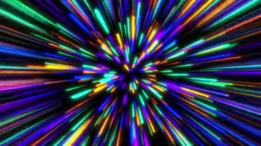 VJ döngüsü neon çok renkli 4K soyut yaratıcı dinamik arkaplan. Renksiz 4K kozmik dinamik yaratıcı arkaplan