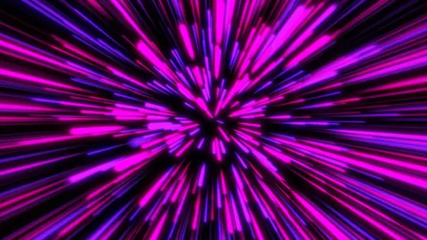 Resim 8K illüstrasyon pembe öncü neon çizgiler kozmik dinamik duvar kağıdını patlatıyor. Parlayan parçacıklar patlaması parlak flaşlı arkaplan