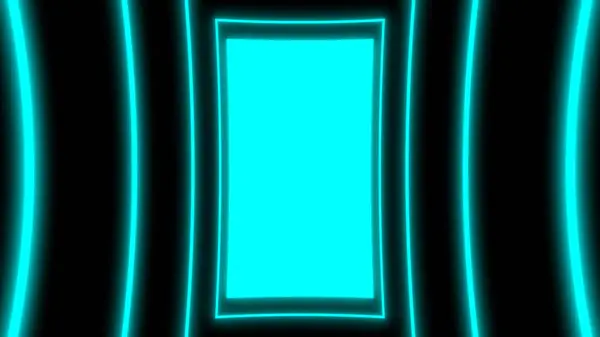 Yaratıcı sanat eseri yeşil deniz mavisi neon ekranlar. Gelecekteki siber elektrik soyut arkaplan resmi 8K illüstrasyon uzay metin dikey reklamları